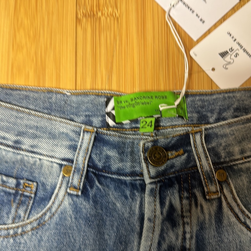 Sandrine Rose Distressed Bermuda Shorts (Long Line Shorts) NEW - Picture 5 of 8